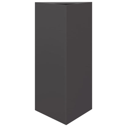 Garden Planter Black Triangular 40x34.5x70 cm Steel