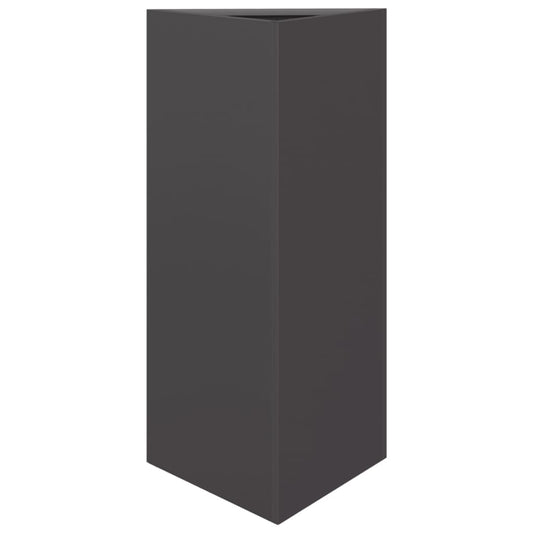 Garden Planter Black Triangular 40x34.5x75 cm Steel