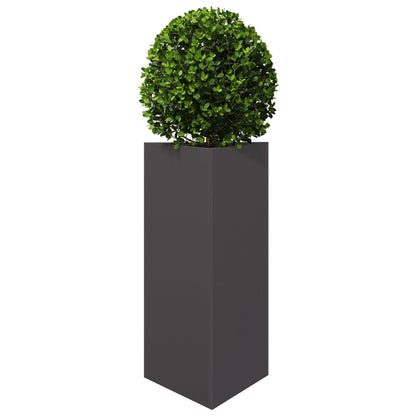 Garden Planters 2 pcs Black Triangular 40x34.5x75 cm Steel