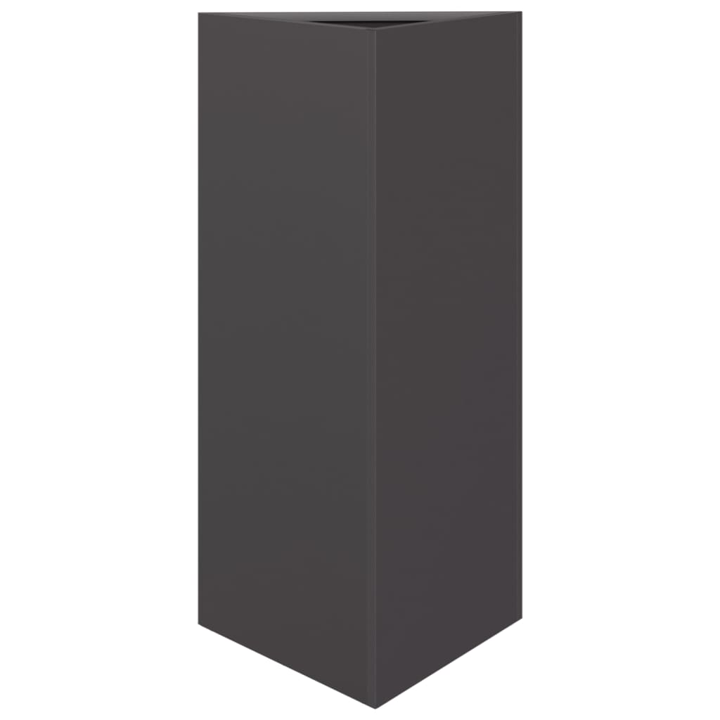 Garden Planters 2 pcs Black Triangular 40x34.5x75 cm Steel
