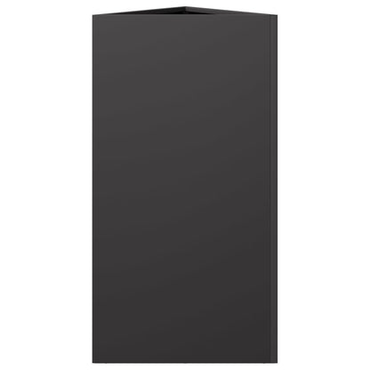 Garden Planters 2 pcs Black Triangular 40x34.5x75 cm Steel
