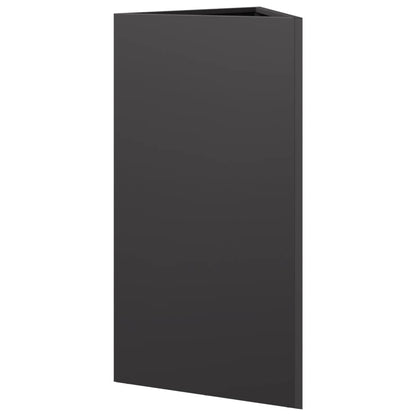 Garden Planters 2 pcs Black Triangular 40x34.5x75 cm Steel