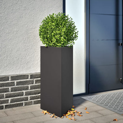 Garden Planters 2 pcs Black Triangular 40x34.5x75 cm Steel
