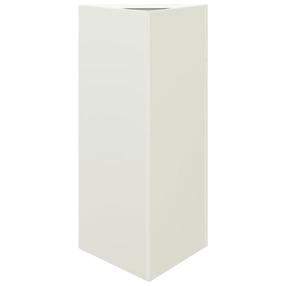 Garden Planter White Triangular 40x34.5x75 cm Steel