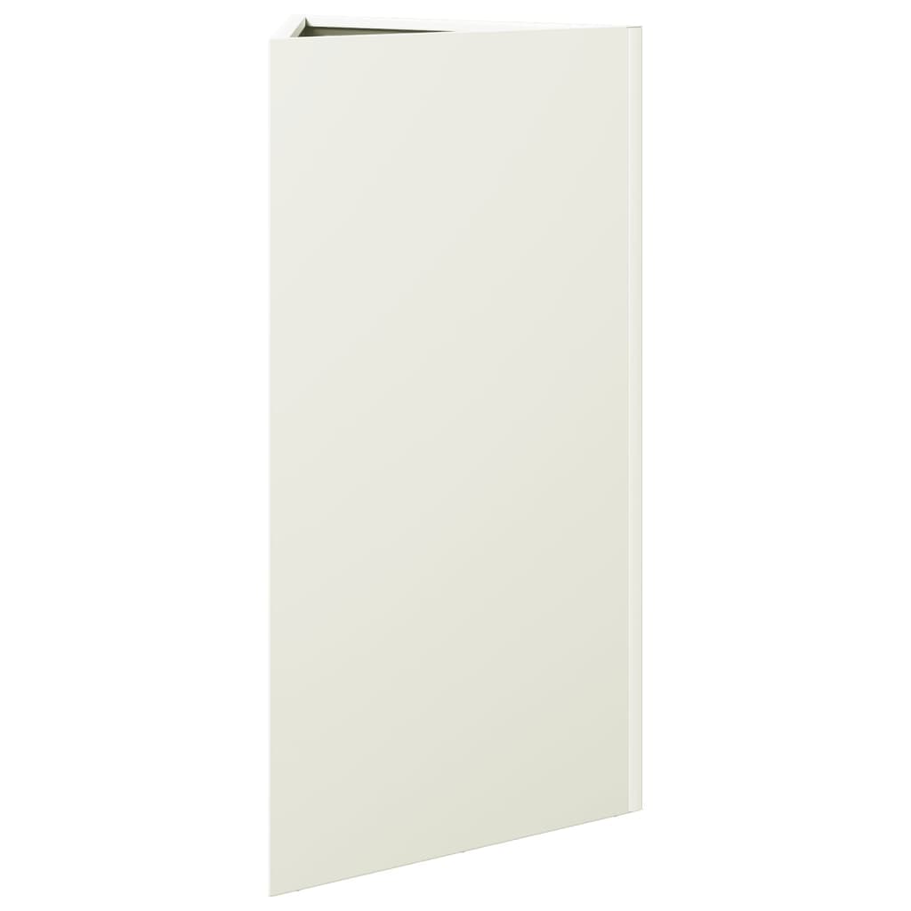 Garden Planter White Triangular 40x34.5x75 cm Steel