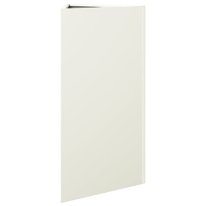 Garden Planter White Triangular 40x34.5x75 cm Steel