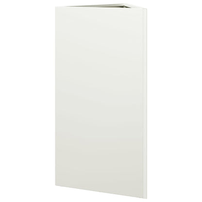 Garden Planter White Triangular 40x34.5x75 cm Steel