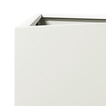 Garden Planter White Triangular 40x34.5x75 cm Steel