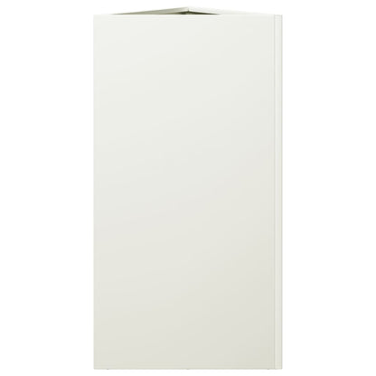 Garden Planters 2 pcs White Triangular 40x34.5x75 cm Steel
