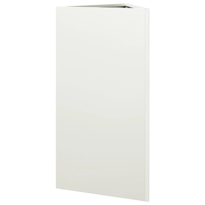 Garden Planters 2 pcs White Triangular 40x34.5x75 cm Steel
