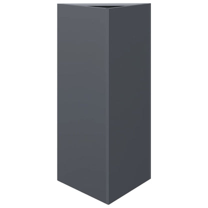Garden Planter Anthracite Triangular 40x34.5x75 cm Steel