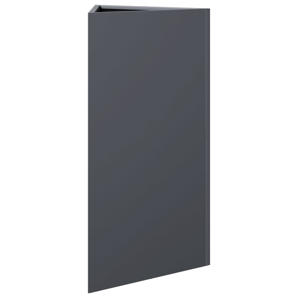 Garden Planter Anthracite Triangular 40x34.5x75 cm Steel