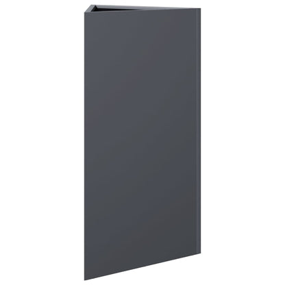 Garden Planter Anthracite Triangular 40x34.5x75 cm Steel