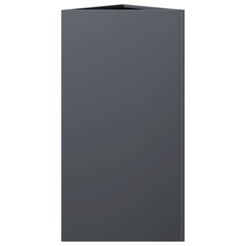 Garden Planter Anthracite Triangular 40x34.5x75 cm Steel