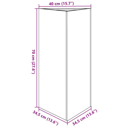 Garden Planter Anthracite Triangular 40x34.5x75 cm Steel