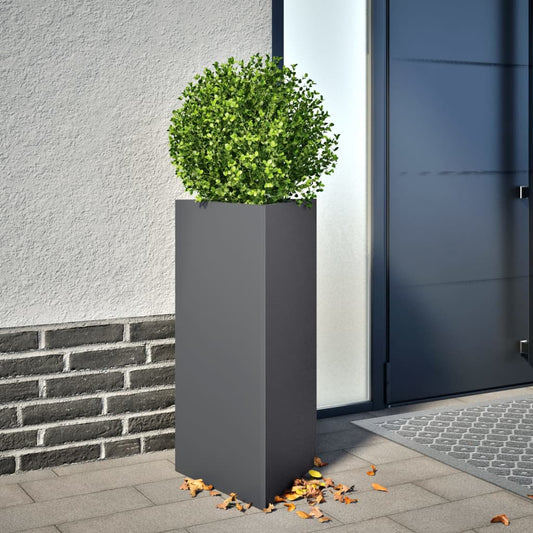 Garden Planter Anthracite Triangular 40x34.5x75 cm Steel