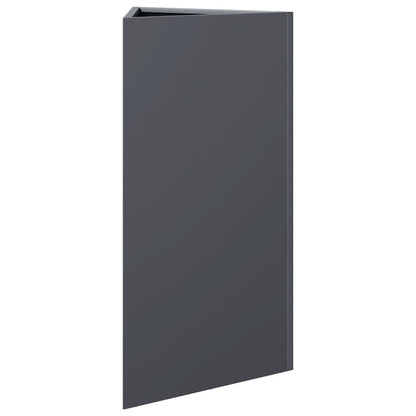 Garden Planters 2 pcs Anthracite Triangular 40x34.5x75 cm Steel