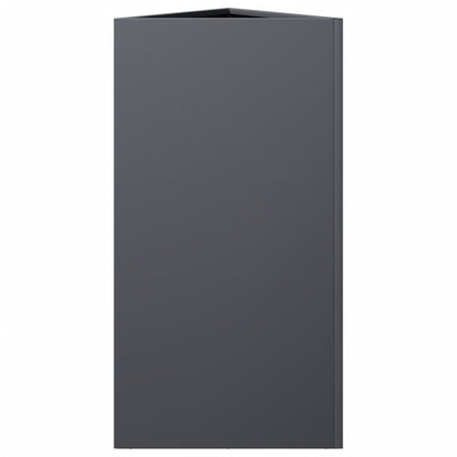 Garden Planters 2 pcs Anthracite Triangular 40x34.5x75 cm Steel