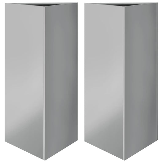 Garden Planters 2 pcs Triangular 40x40x75 cm Galvanized Steel