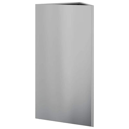 Garden Planters 2 pcs Triangular 40x34.5x75 cm Galvanized Steel
