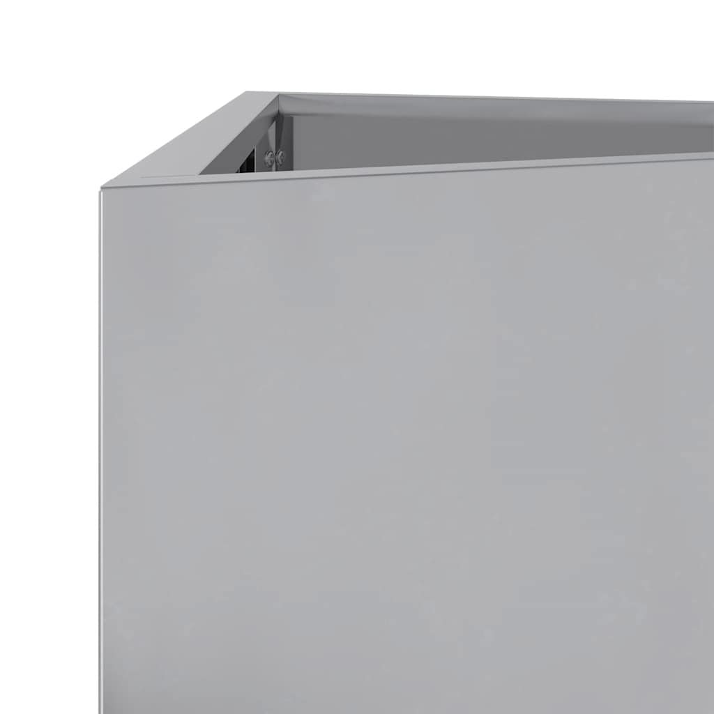 Garden Planters 2 pcs Triangular 40x34.5x75 cm Galvanized Steel