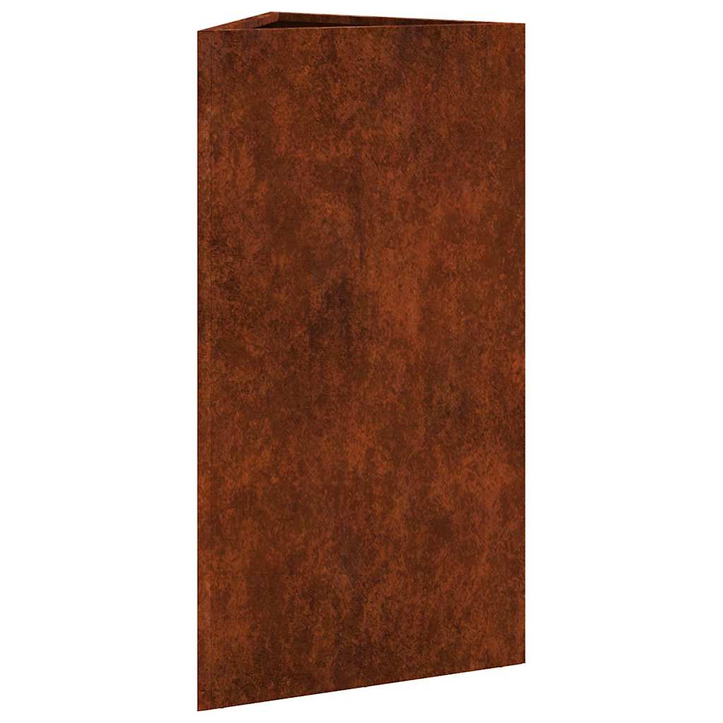 Garden Planters 2 pcs Triangular 40x34,5x75 cm Weathering Steel