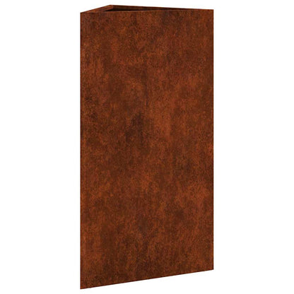 Garden Planters 2 pcs Triangular 40x34,5x75 cm Weathering Steel