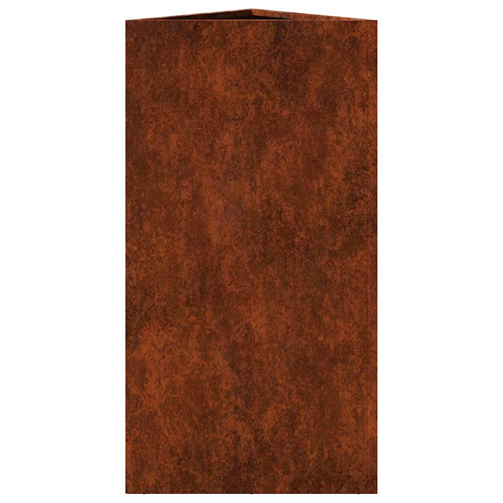 Garden Planters 2 pcs Triangular 40x34,5x75 cm Weathering Steel