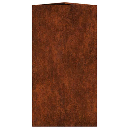 Garden Planters 2 pcs Triangular 40x34,5x75 cm Weathering Steel