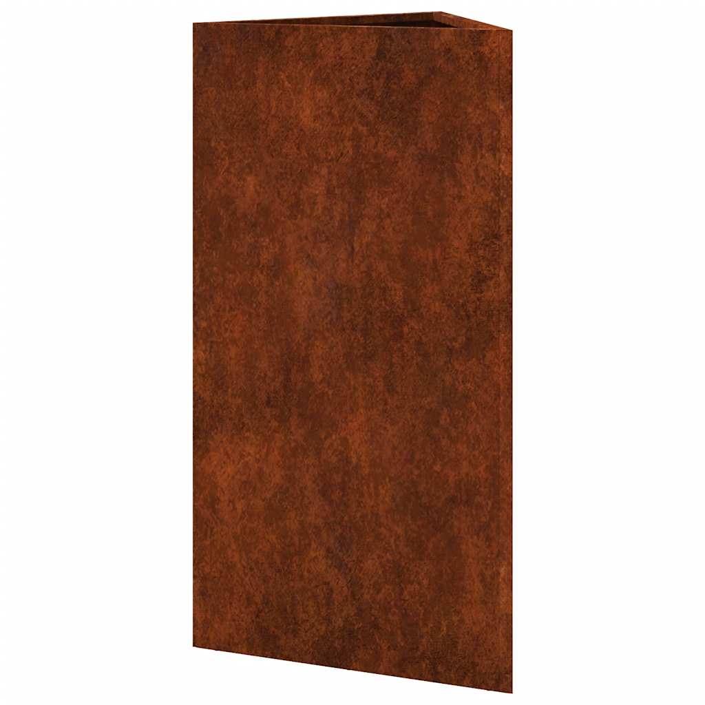 Garden Planters 2 pcs Triangular 40x34,5x75 cm Weathering Steel