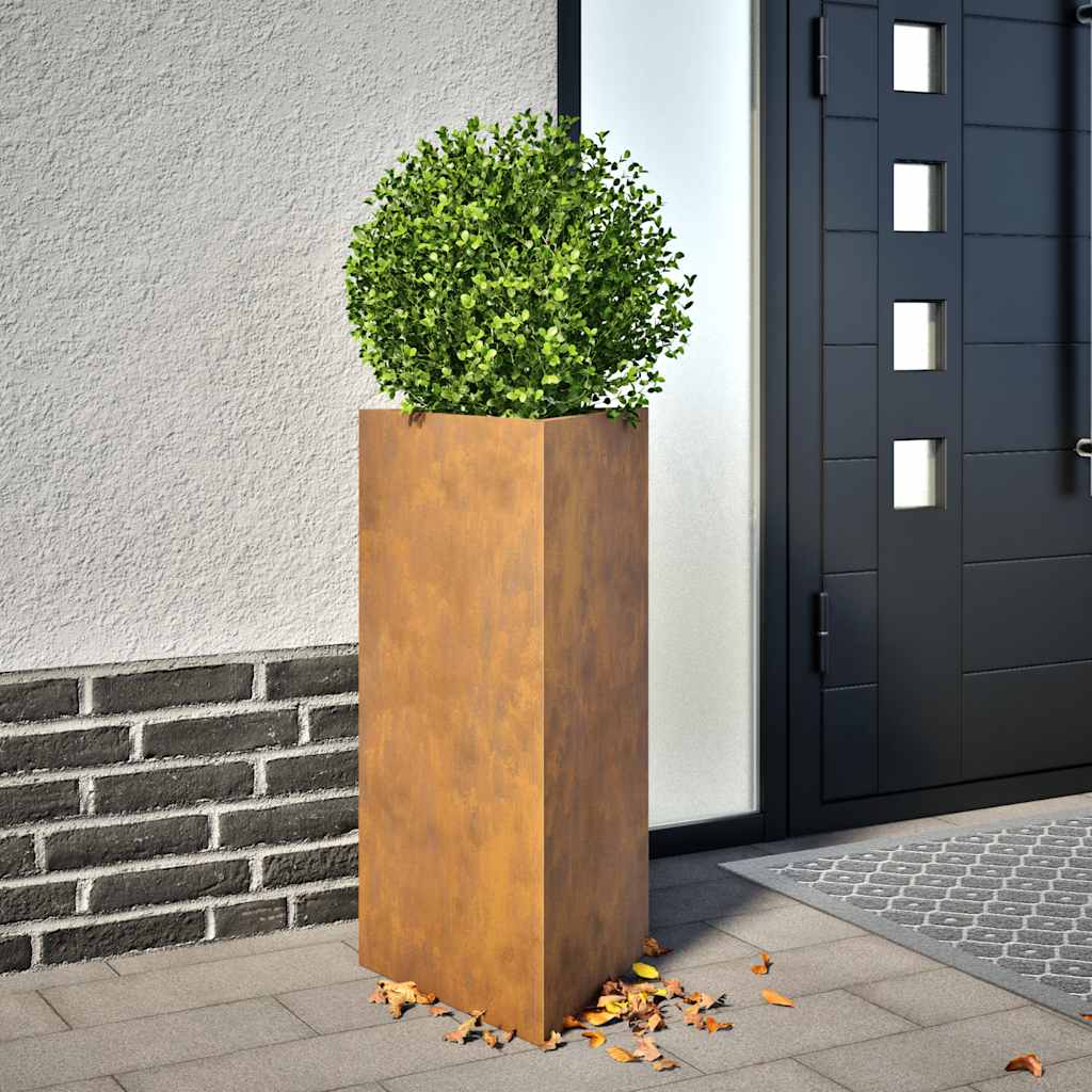 Garden Planters 2 pcs Triangular 40x34.5x75 cm Weathering Steel