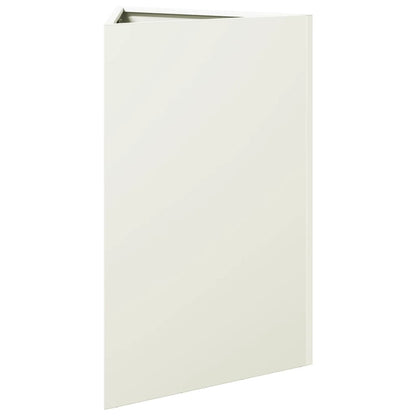 Garden Planter White Triangular 50x43x75 cm Steel