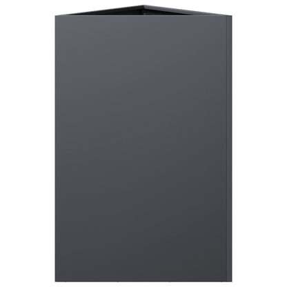 Garden Planters 2 pcs Anthracite Triangular 50x43x75 cm Steel