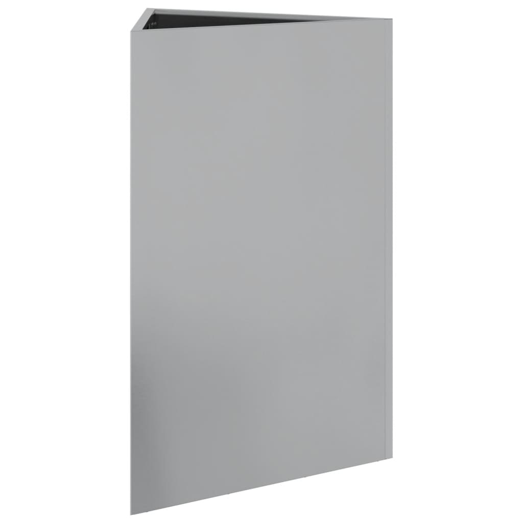 Garden Planters 2 pcs Triangular 50x43x75 cm Galvanized Steel