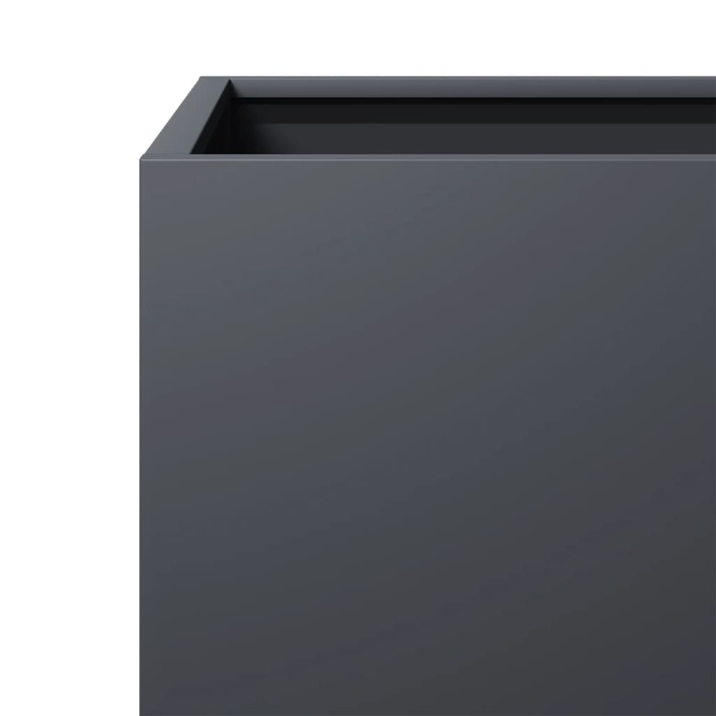 Garden Planters 2 pcs Anthracite 30x30x30 cm Steel
