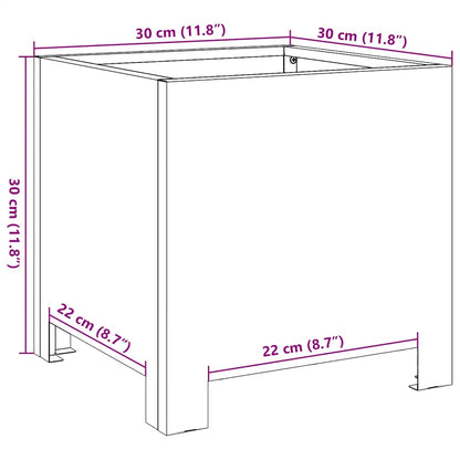 Garden Planter 30x30x30 cm Galvanised Steel