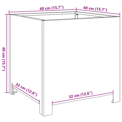 Garden Planter Black 40x40x40 cm Steel