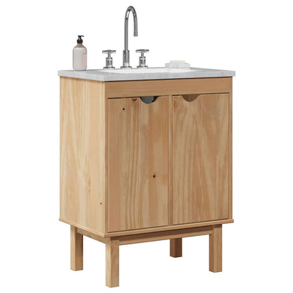 Bathroom Sink Cabinet OTTA 59x40x80 cm Solid Wood Pine