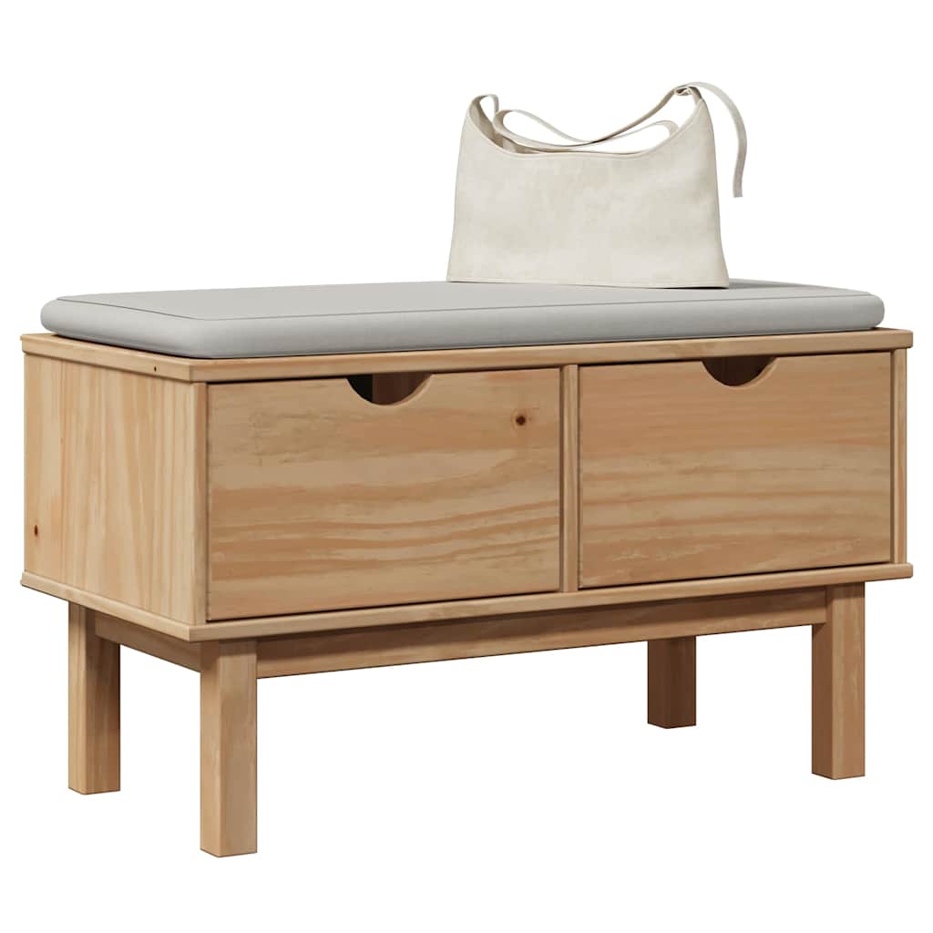 Hallway Bench "OTTA" 80x40x45 cm Solid Wood Pine
