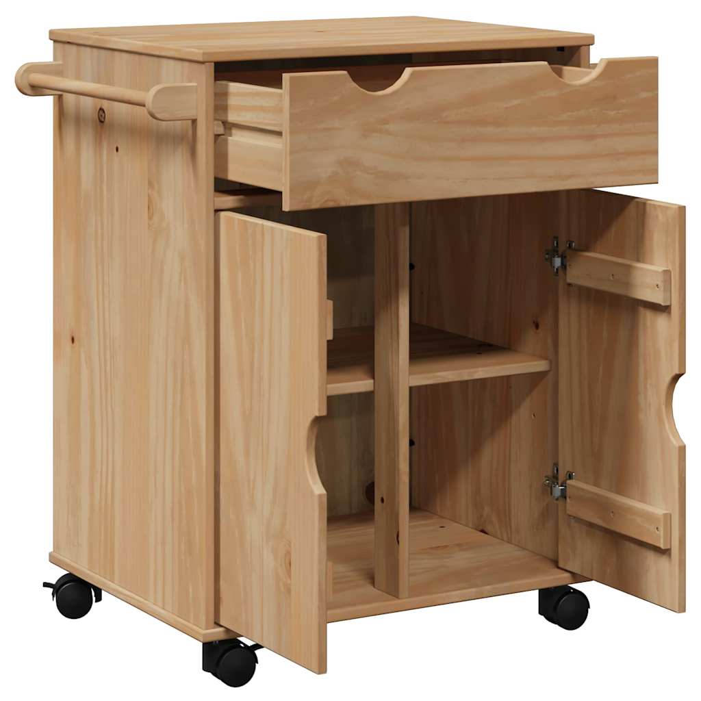 Kitchen Trolley OTTA 59x45x80 cm Solid Wood Pine