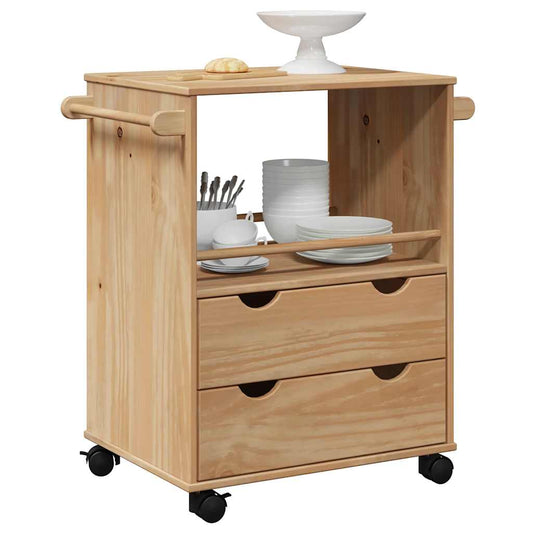 Kitchen Trolley "OTTA" 59x45x80 cm Solid Wood Pine