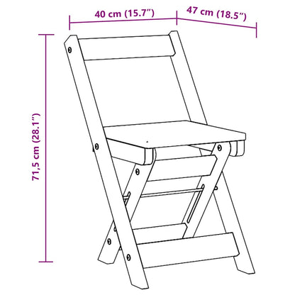 Dining Chairs Foldable 4 pcs Corona Wax Brown Solid Wood Pine