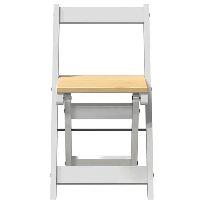 Dining Chairs Foldable 4 pcs Corona White Solid Wood Pine