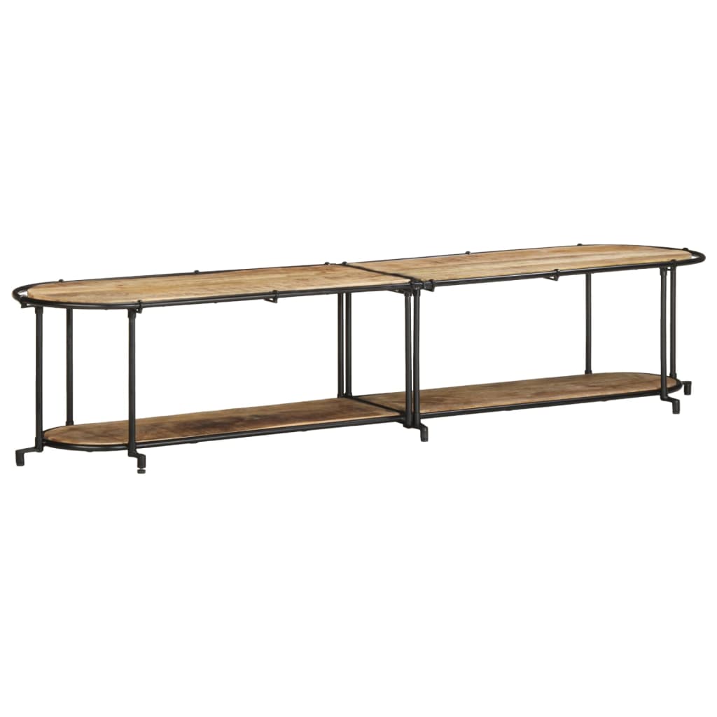 TV Cabinet 200x42x40 cm Solid Wood Rough Mango