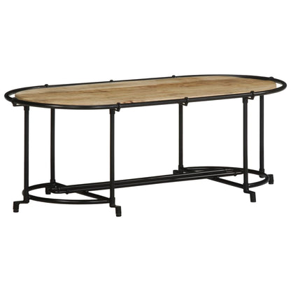 Coffee Table 110x55x40 cm Solid Wood Rough Mango