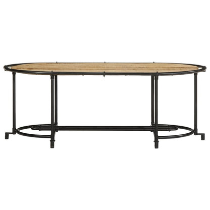 Coffee Table 110x55x40 cm Solid Wood Rough Mango