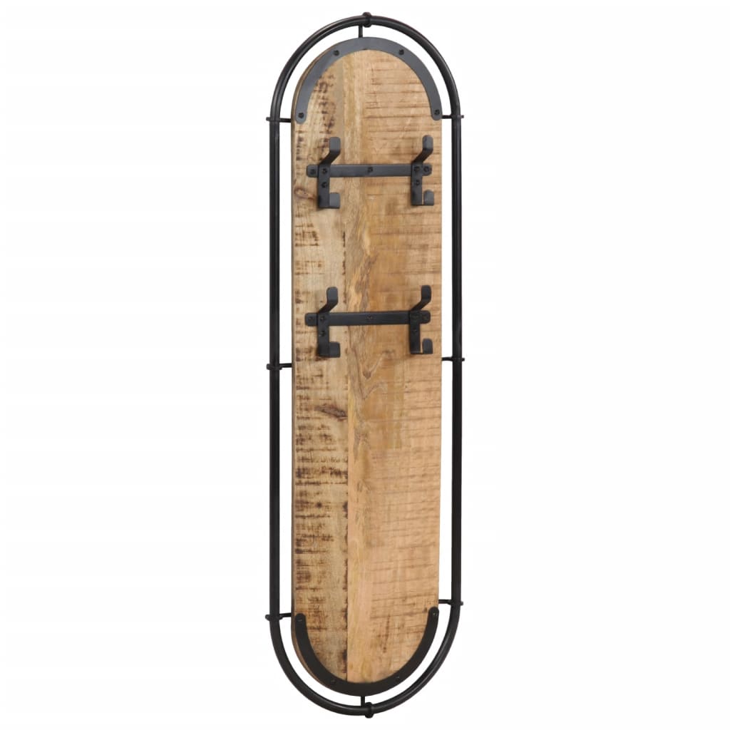 Wall-mounted Coat Racks with 4 Hooks 2 pcs