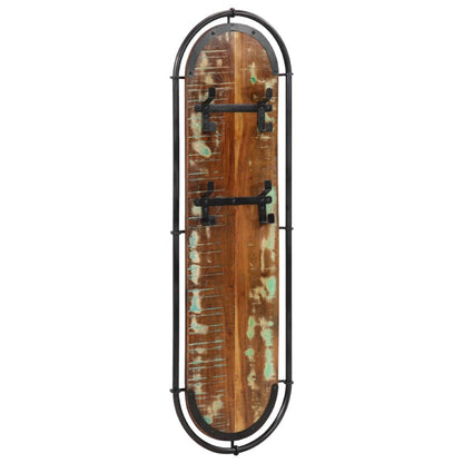 Wall-mounted Coat Racks with 4 Hooks 2 pcs Solid Wood Reclaimed