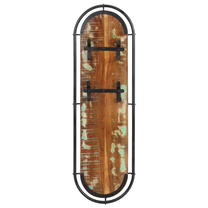 Wall-mounted Coat Racks with 4 Hooks 2 pcs Solid Wood Reclaimed