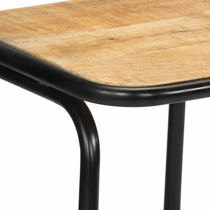 Bar Stools 2 pcs 46x35,5x80 cm Solid Wood Rough Mango